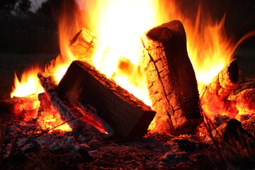 Bonfire at night 