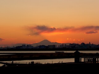 東京湾の富士山