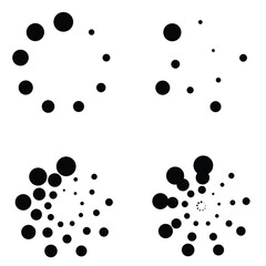 Halftone dots in circle form. round logo . vector dotted frame . design element