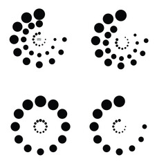 Halftone dots in circle form. round logo . vector dotted frame . design element