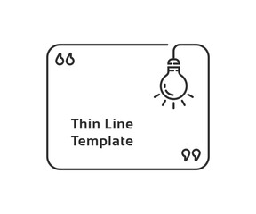 lineart quotation template with lightbulb