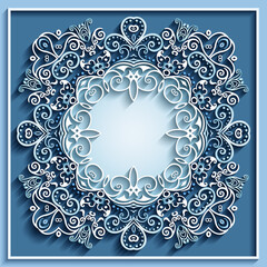 Abstract vector ornamental nature vintage frame.