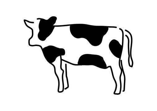 牛のアイコン イラスト シルエット 丑 シンプル Stock Illustration Adobe Stock