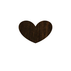 wooden heart on white background valentine day