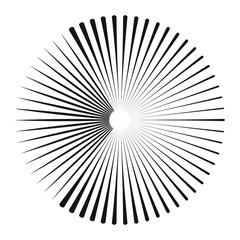 Obraz premium Radial speed Lines in Circle Form for comic books . fireworks Explosion background . Vector Illustration . Starburst round Logo . Circular Design element . Abstract Geometric star rays . Sunburst .