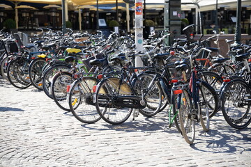 Obraz na płótnie Canvas Fahrräder in Malmö