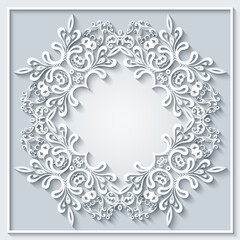 Abstract vector ornamental nature vintage frame.