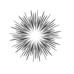 Radial speed Lines in Circle Form for comic books . fireworks Explosion background . Vector Illustration . Starburst
 round Logo . Circular Design element . Abstract Geometric star rays . Sunburst .