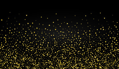 Gold Triangle Art Black Background. Transparent 