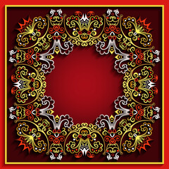 Abstract vector ornamental nature vintage frame.