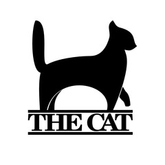 Silhouette of a cat, company logo design