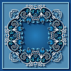 Abstract vector ornamental nature vintage frame.