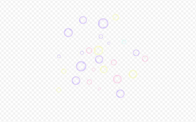 Blue Foam Realistic Transparent Background. 