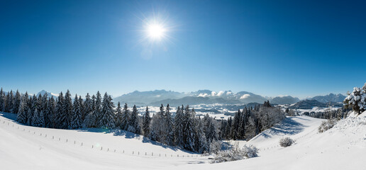 Winterlandschaft im Allgäu bei Füssen