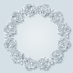 Abstract vector ornamental nature vintage frame.
