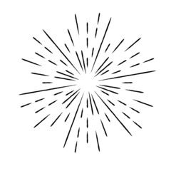 Fototapeta premium Radial speed Lines in Circle Form for comic books . fireworks Explosion background . Vector Illustration . Starburst round Logo . Circular Design element . Abstract Geometric star rays . Sunburst .