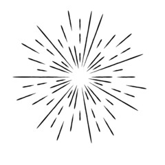 Obraz premium Radial speed Lines in Circle Form for comic books . fireworks Explosion background . Vector Illustration . Starburst round Logo . Circular Design element . Abstract Geometric star rays . Sunburst .