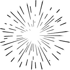 Fototapeta premium Radial speed Lines in Circle Form for comic books . fireworks Explosion background . Vector Illustration . Starburst round Logo . Circular Design element . Abstract Geometric star rays . Sunburst .
