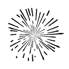 Obraz premium Radial speed Lines in Circle Form for comic books . fireworks Explosion background . Vector Illustration . Starburst round Logo . Circular Design element . Abstract Geometric star rays . Sunburst .