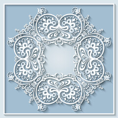 Abstract vector ornamental nature vintage frame.