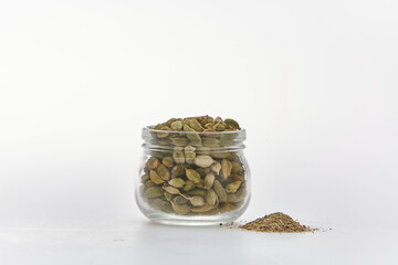 Cardamom shot on white background