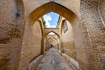 Street with arches in Shiraz, Iran