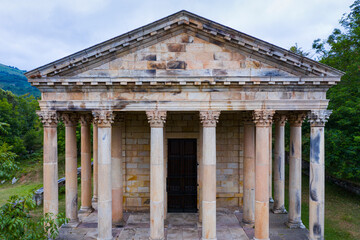 Obraz premium Neoclassical church of San Jorge in Las Fraguas, Arenas de Iguña. Besaya Valley, Cantabria, Spain, Europe