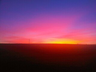 sunset over the river