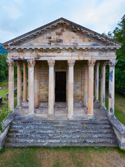 Obraz premium Neoclassical church of San Jorge in Las Fraguas, Arenas de Iguña. Besaya Valley, Cantabria, Spain, Europe