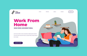 design landing page template vector