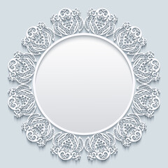 Abstract vector ornamental nature vintage frame.