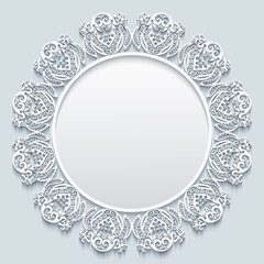 Abstract vector ornamental nature vintage frame.