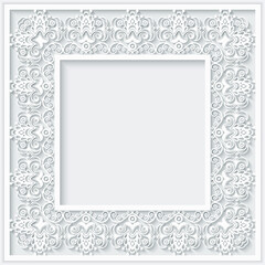 Abstract vector ornamental nature vintage frame.