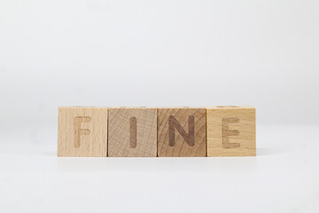spelling of the word fine on wood
