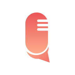 microphone vector design template illustration