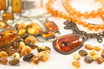 Various amber jewelry