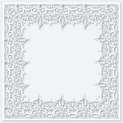 Abstract vector ornamental nature vintage frame.