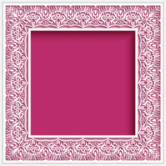 Vector abstract ornamental nature vintage frame.