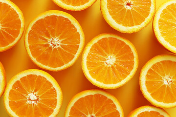 Orange slices background. Summer fruit concept.