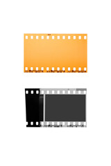 (35 mm.) film frame.With white space.film camera.	
