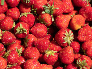 fresh strawberry texture on the market