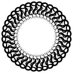 Radial speed Lines in Circle Form for comic books . Explosion background . Vector Illustration .Technology round Logo . Circular Design element . Abstract Geometric shape . Sunburst .