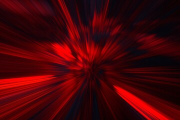 Red explosion abstract background for design and decoration, rays and flashes