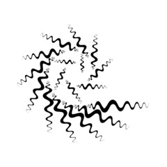 Radial speed Lines in Circle Form for comic books . Explosion background . Vector Illustration .Technology round Logo . Circular Design element . Abstract Geometric shape . Sunburst .