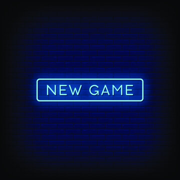 New Game Neon Signs Style Text Vector