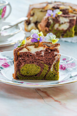 Camouflage chiffon cake