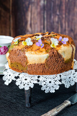 Camouflage chiffon cake