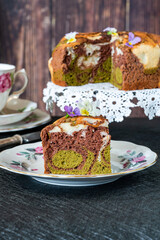 Camouflage chiffon cake