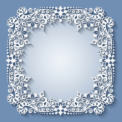 Vector abstract ornamental nature vintage frame.