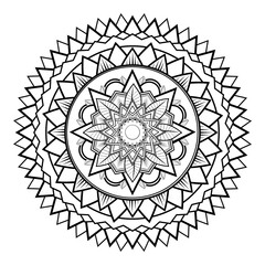Mandala pattern black and white good mood